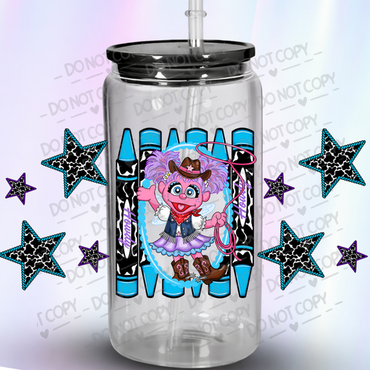 Abby Cadabby Cowgirl Howdy UV DTF Wrap