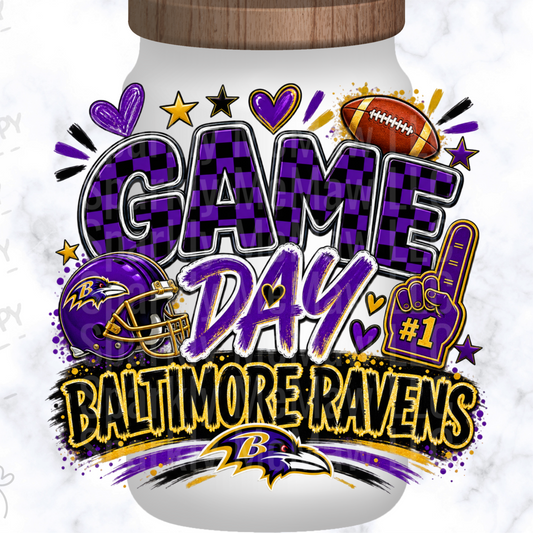 Baltimore Ravens Game Day UV DTF Decal
