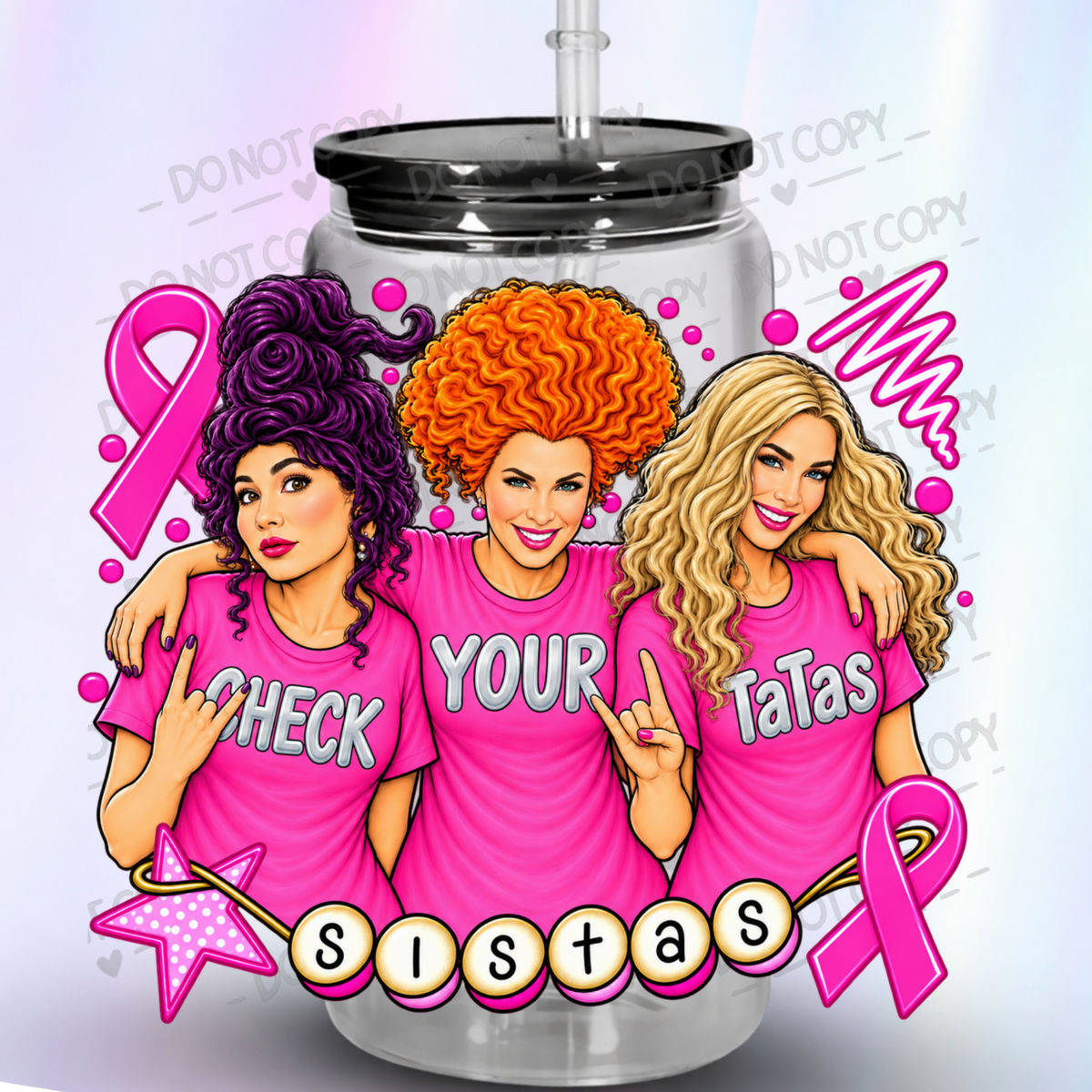 Check Your TaTas Sistas UV DTF Decal