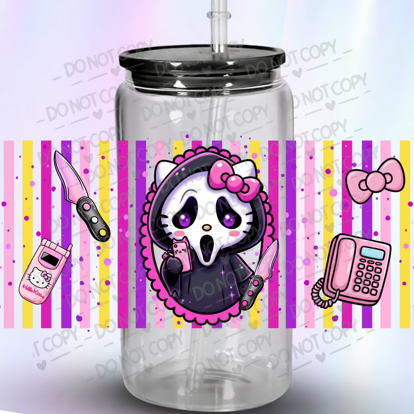 HK Ghostface Scream Horror This is a UV DTF Wrap