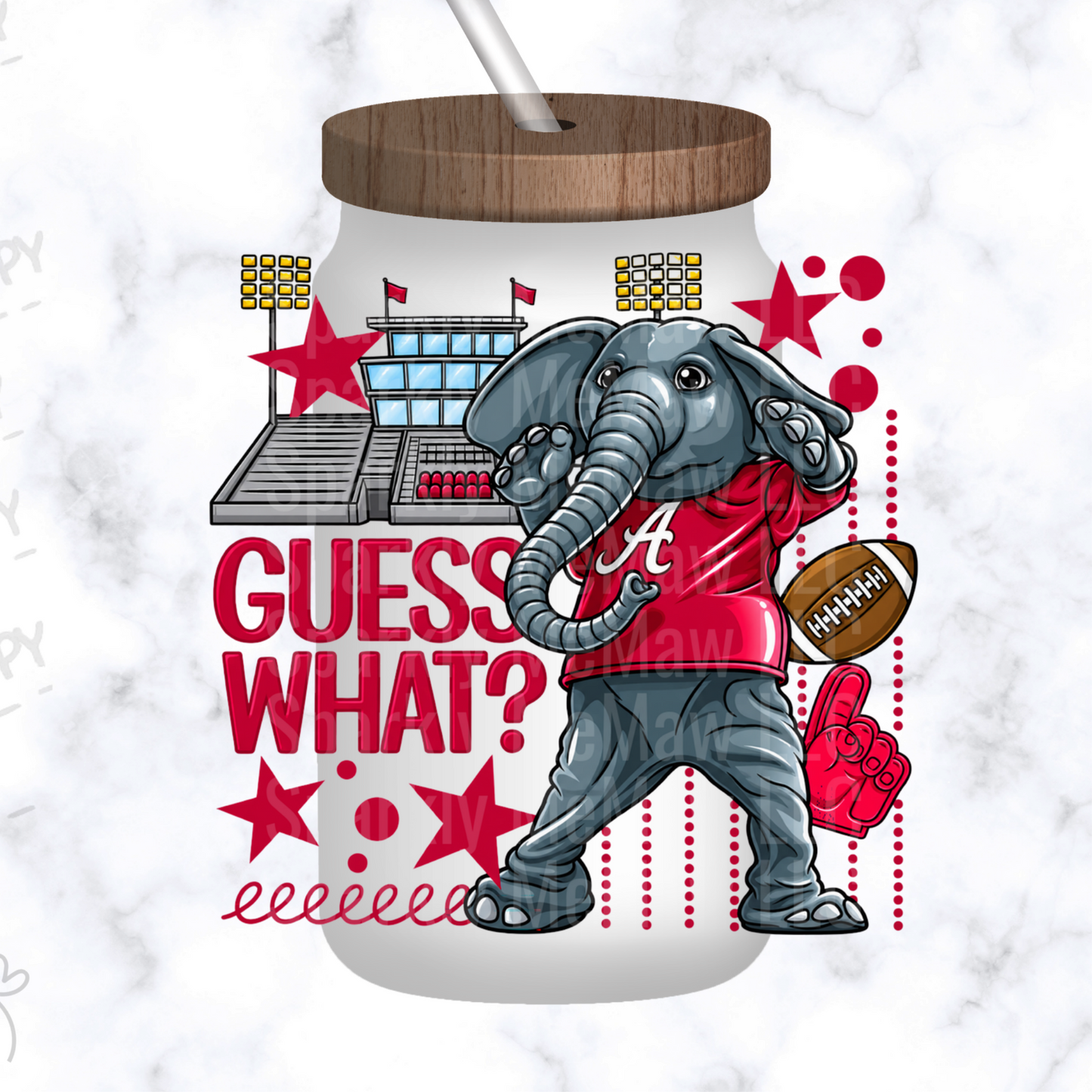 Alabama Elephant Guess What UV DTF Decal