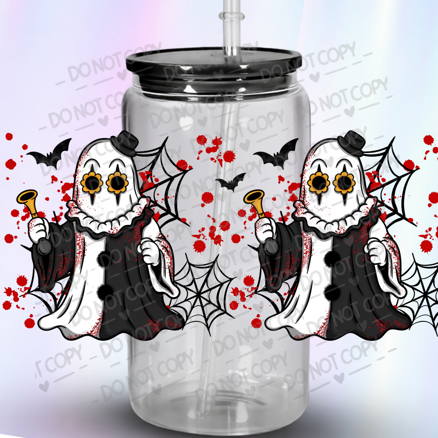 Spooky Clown Ghost Halloween UV DTF Wrap