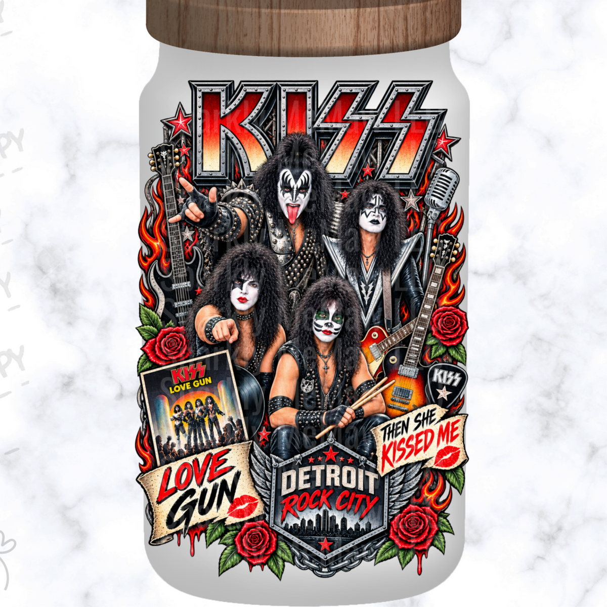 KISS Band Rock Tribute This is a UV DTF Decal