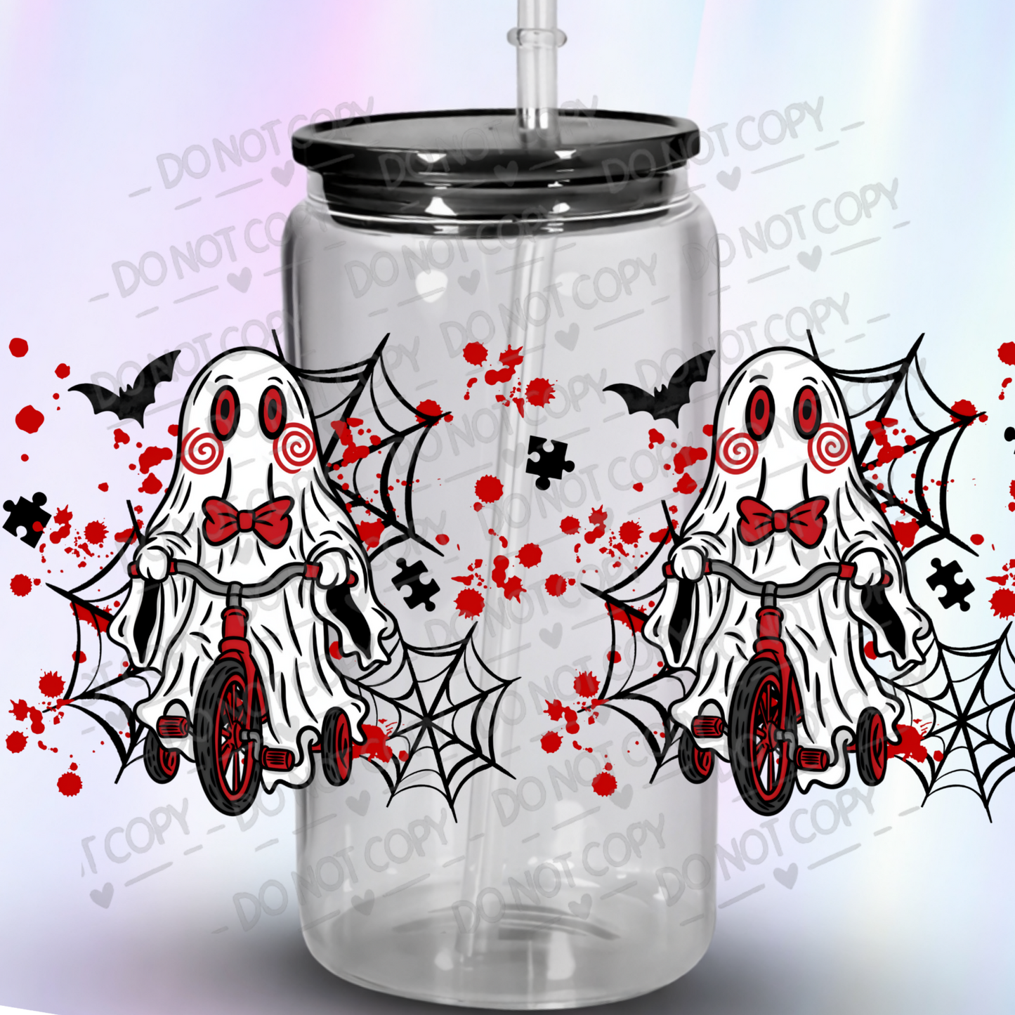 Saw Ghost Tricycle Halloween Horror UV DTF Wrap