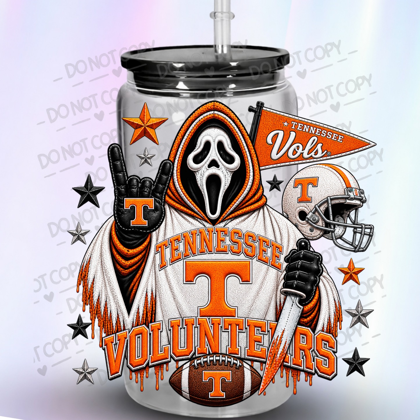 Tennessee Vols Ghostface Halloween UV DTF Decal