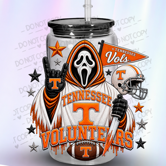 Tennessee Vols Ghostface Halloween UV DTF Decal