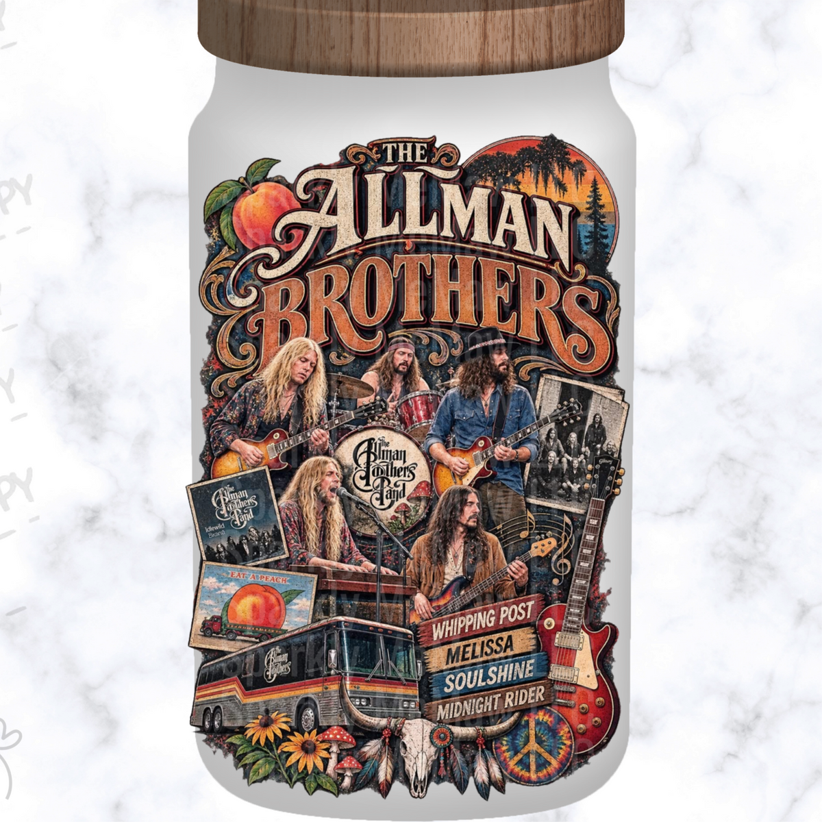 The Allman Brothers Band Tribute is a UV DTF Decal