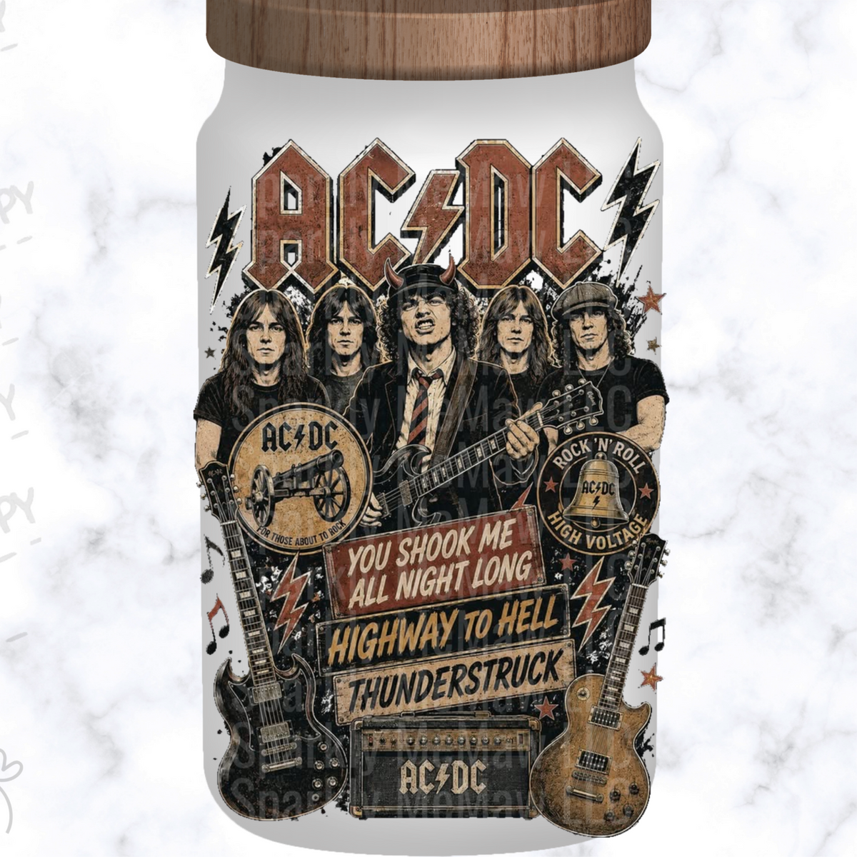 AC/DC Rock Band Tribute is a UV DTF Decal
