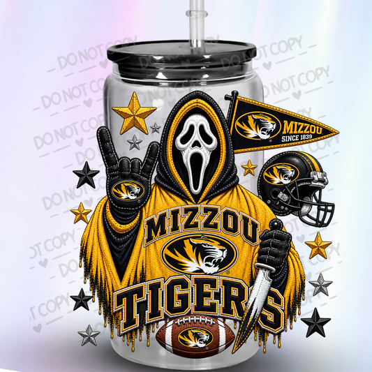 Mizzou Tigers Ghostface UV DTF Decal