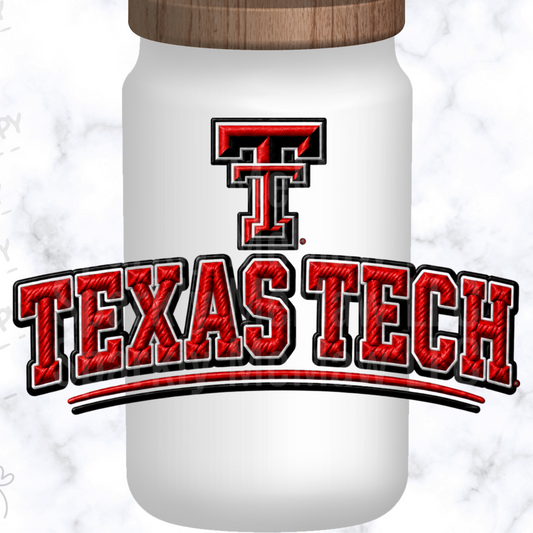 Texas Tech Red Raiders Logo UV DTF Decal