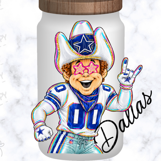 Dallas Cowboys Rowdy Mascot UV DTF Decal