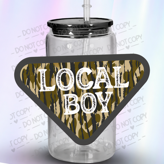 Local Boy Camo Badge UV DTF Decal