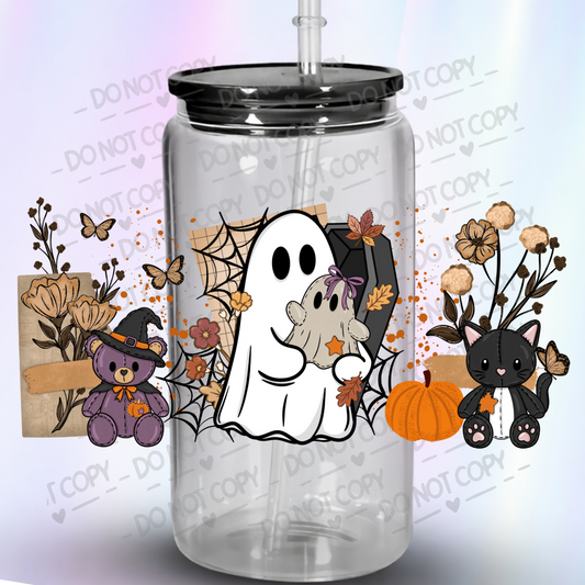 Cute Halloween Ghost Bears UV DTF Wrap