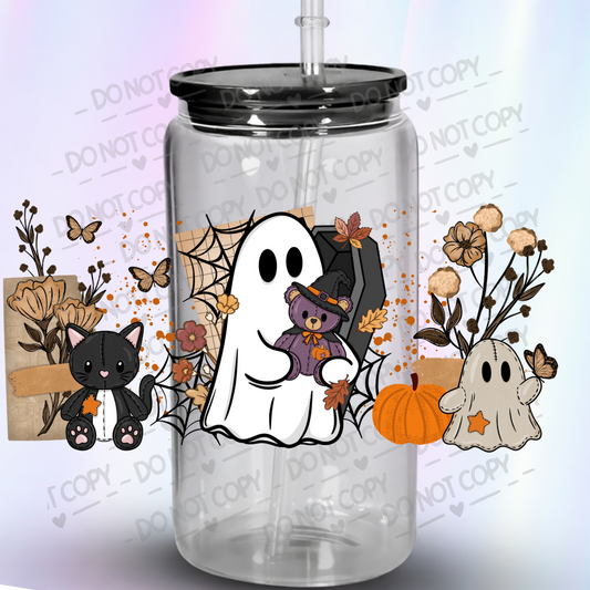Cute Halloween Ghost Friends UV DTF Wrap