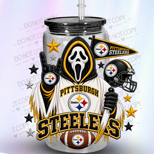 Pittsburgh Steelers Ghostface Horror UV DTF Decal
