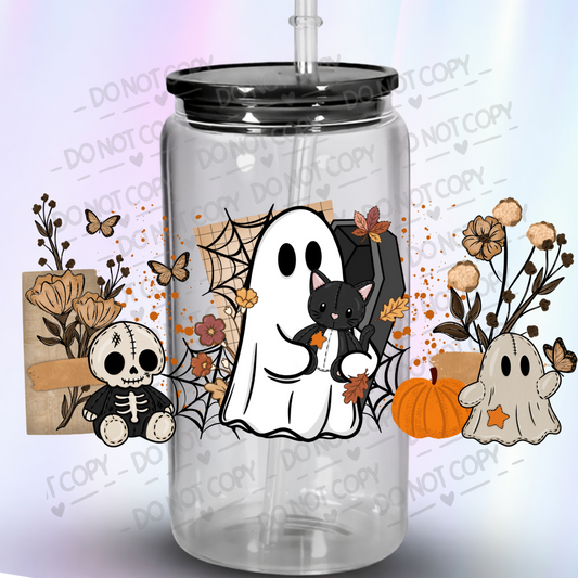 Boho Halloween Ghost Collage UV DTF Wrap