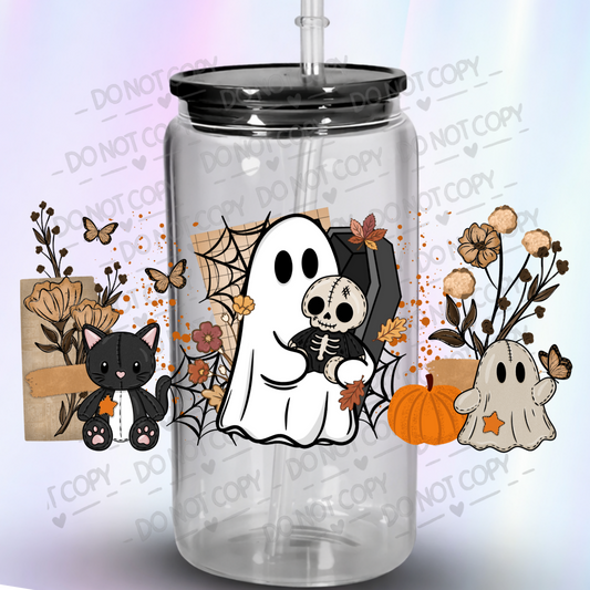 Cute Halloween Ghost Friends UV DTF Wrap