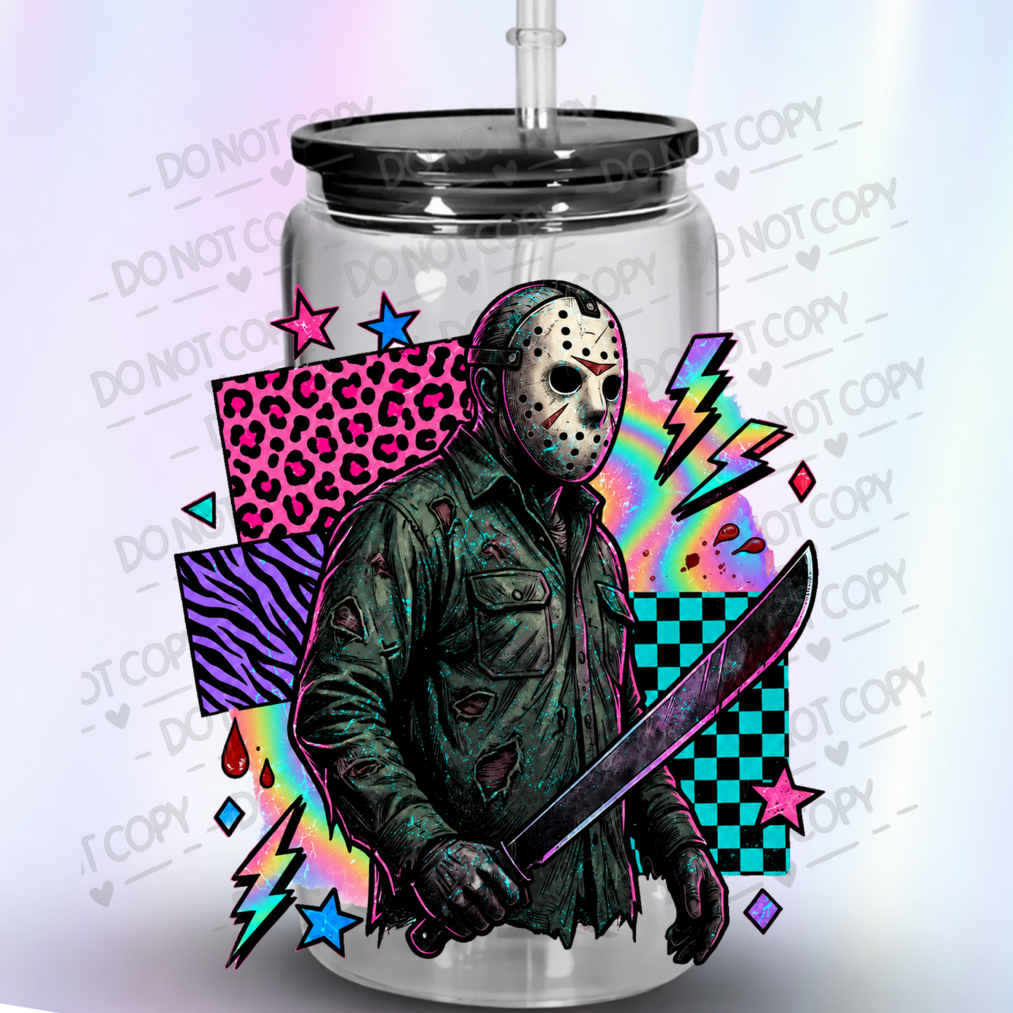Jason Voorhees Retro Pop UV DTF Decal