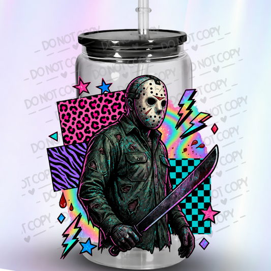 Jason Voorhees Retro Pop UV DTF Decal