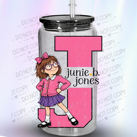 Junie B. Jones Letter J UV DTF Decal