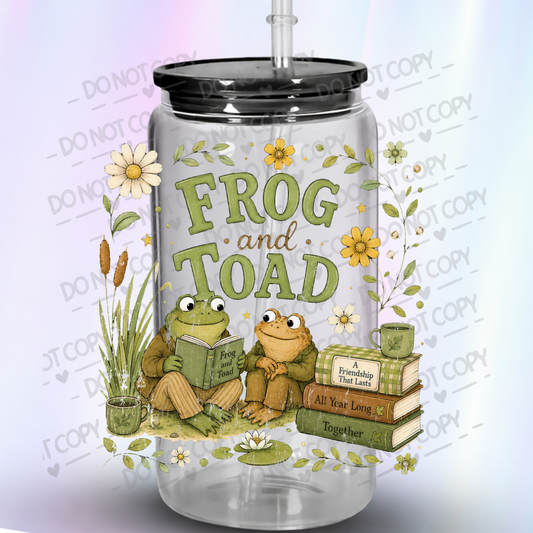 Frog and Toad Friends UV DTF Decal