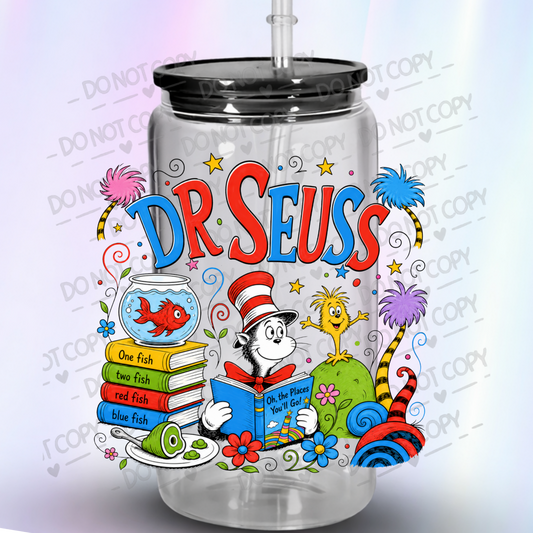 Dr. Seuss Cat in Hat UV DTF Decal