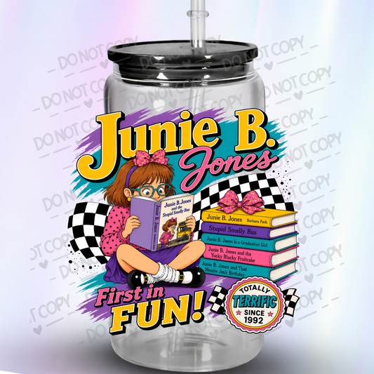 Junie B. Jones First In Fun UV DTF Decal