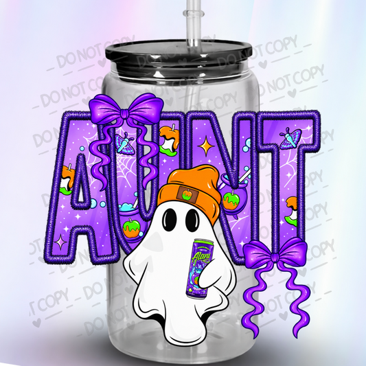 Aunt Halloween Ghost Alani UV DTF Decal