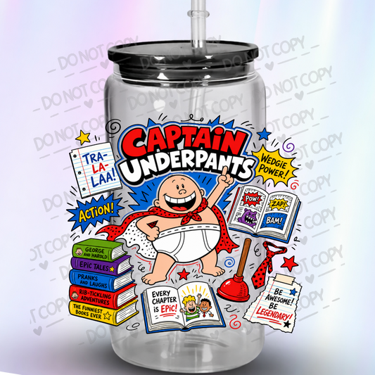 Captain Underpants Tra-La-Laa This Is A UV DTF Decal