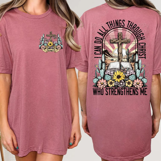 I can do all things through Christ  DTF Print (Fabrics only) 2$ print deal