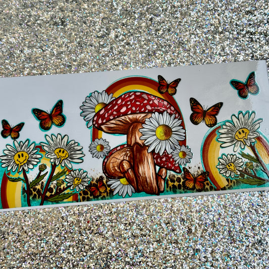 Mushroom & Butterflies UV DTF 9.7 x 4.3