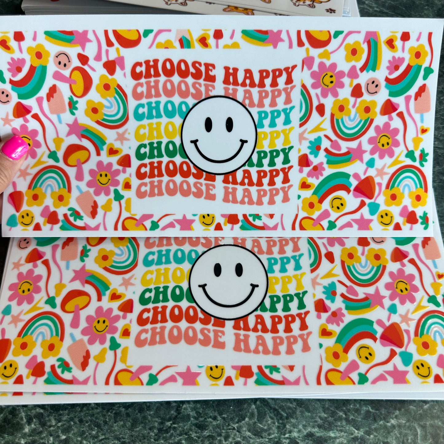 Choose Happy UV DTF Wrap