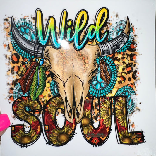 Wild Soul UV DTF Decal 3.5 inches wide