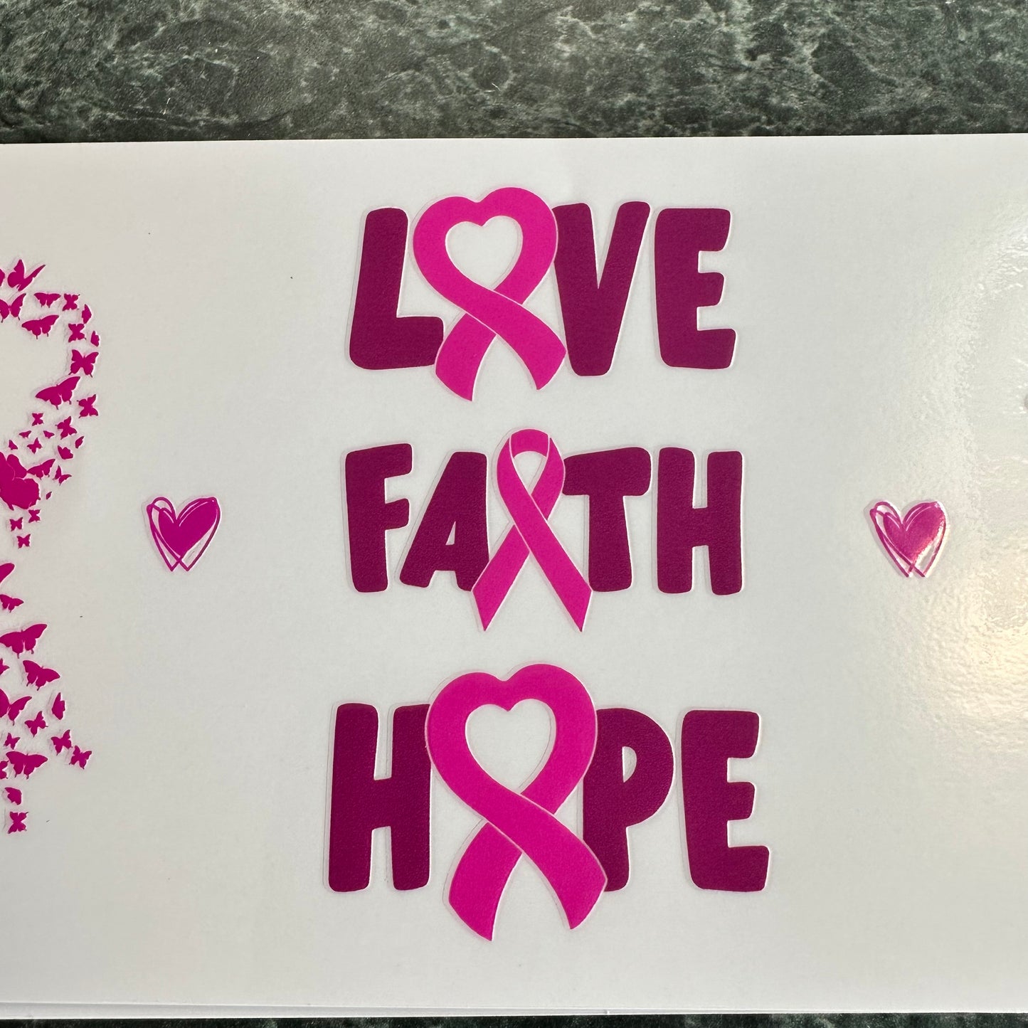 Love Faith Hope UV DTF Wrap