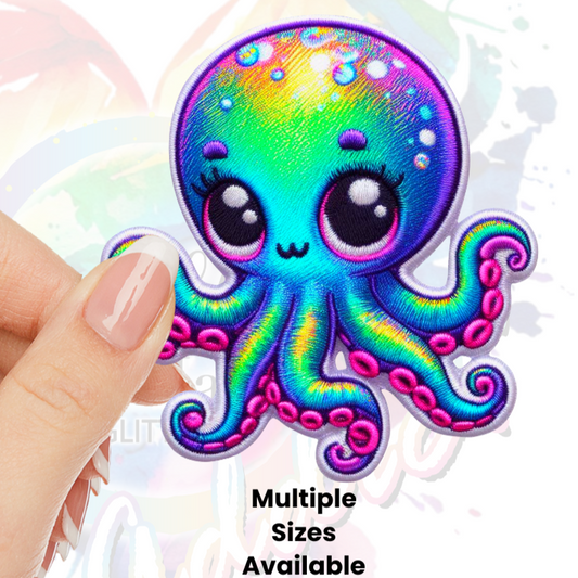 Cute Octopus 2 (faux embroidery) UV DTF Decal