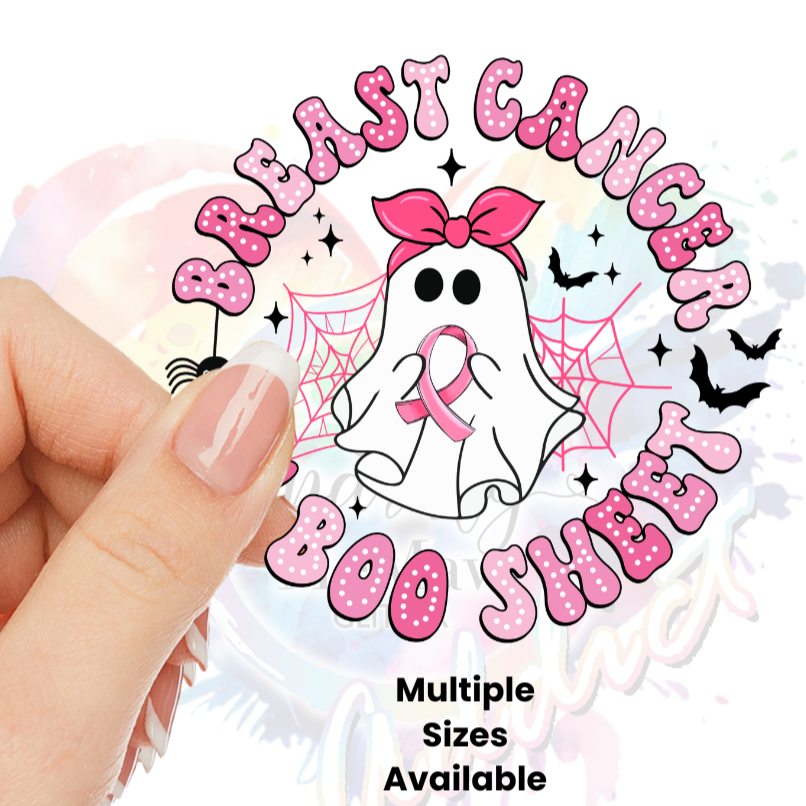 Breast cancer is Boo Sheet UV DTF Decal