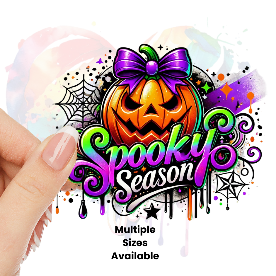 Spooky Pumpkin Season UV DTF Decals