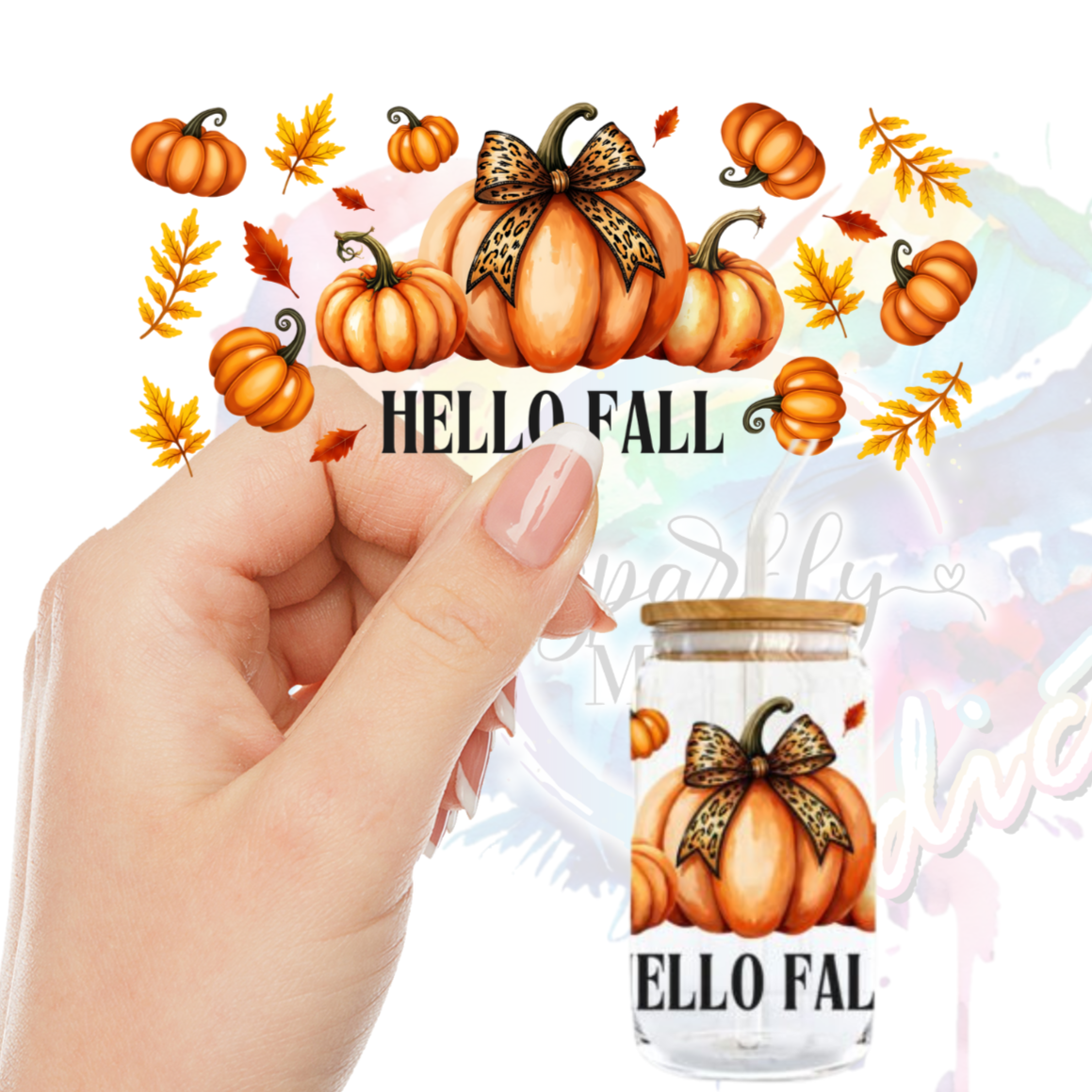 Hello Fall wrap UV DTF Wrap