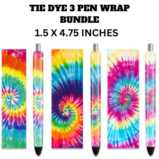 TIE DYE 3 UV DTF PEN WRAP BUNDLE DEAL