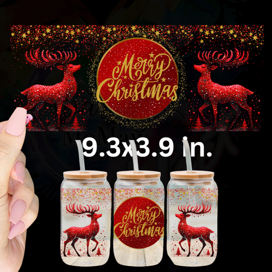 Glitter Christmas UV DTF 16 oz Wrap