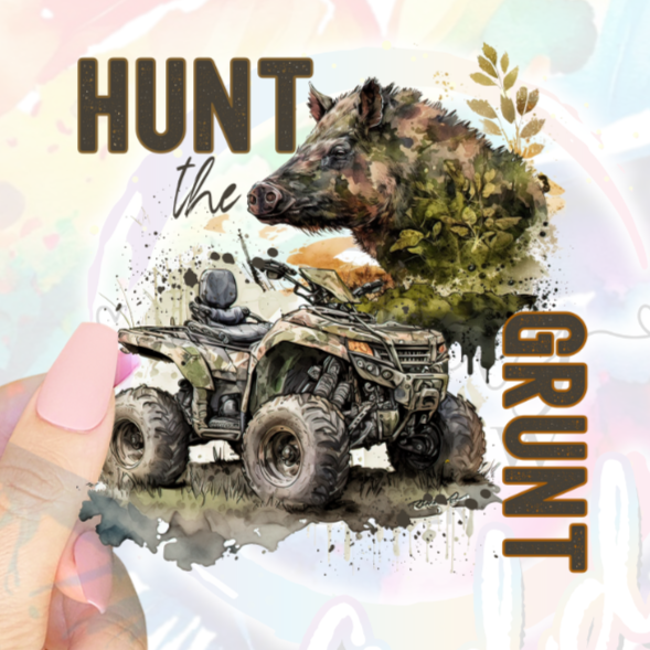 Hunt the Grunt UV DTF Decal