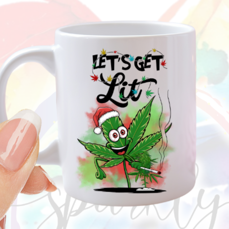 Weed Christmas UV DTF Decal