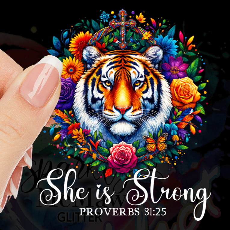 Lion She is Strong UV DTF Decal (2 colors)