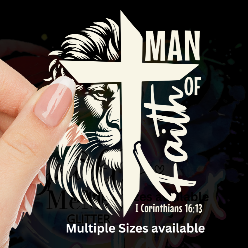 Man of Faith UV DTF Decal