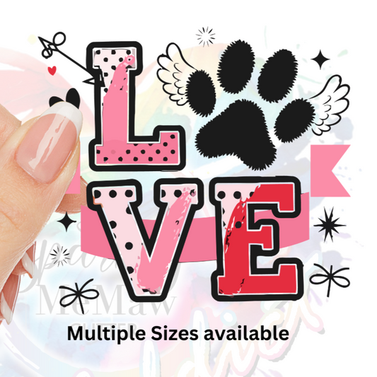 Love Pup UV DTF Decal