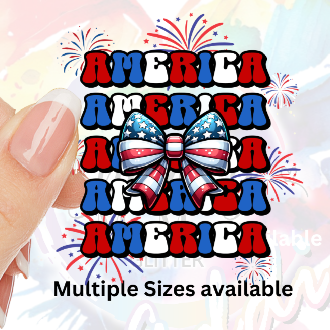 America Fireworks UV DTF Decal