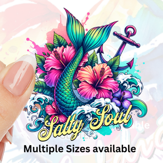 Salty Soul UV DTF Decal