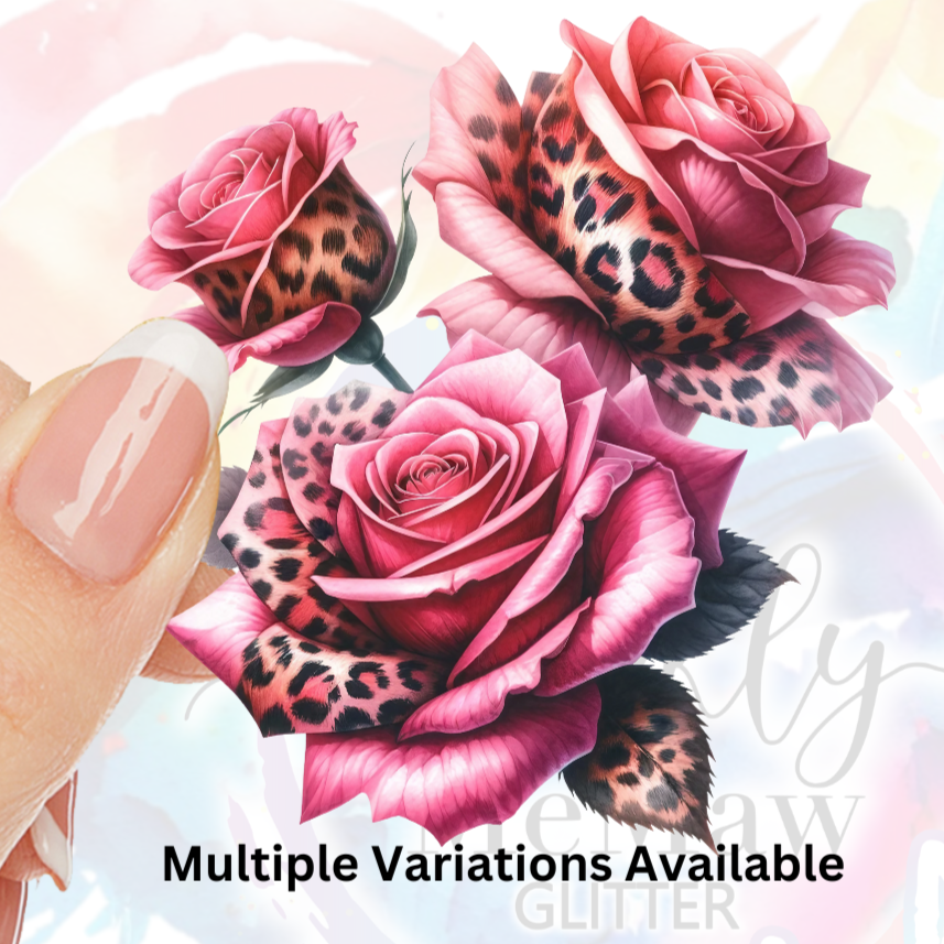 Animal Roses 5 inch UV DTF Decals