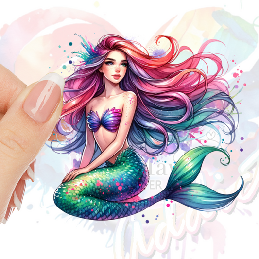 Pastel Mermaid UV DTF Decal