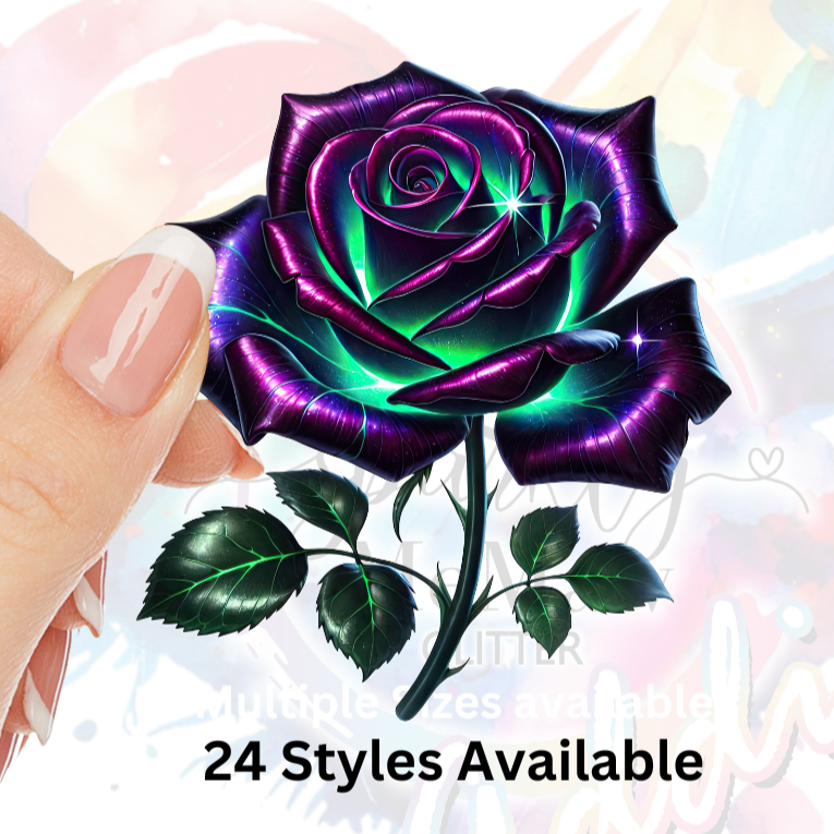 Fantasy Roses (24 Styles) 2  inch uv dtf Decals